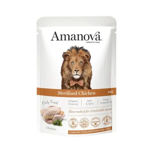 Amanova gato adulto esterilizado pollo 85 gr