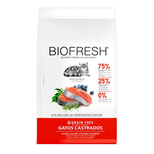 Biofresh super premiun natural gato adulto castrado sabor salmon