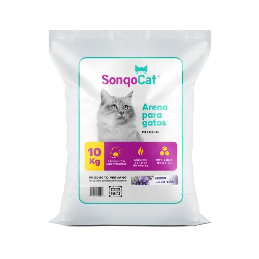Sonqocat arena para gatos premiun con aroma lavanda