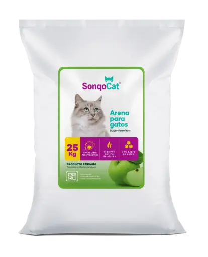 Sonqocat arena para gatos premiun con aroma manzana
