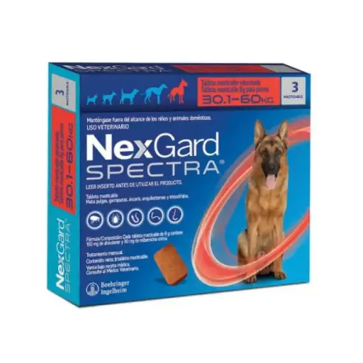 Nexgard Spectra XL 3 Tab 30 a 60 Kg 