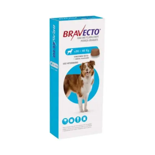 Bravecto 1000mg para perro 20 a 40 kg