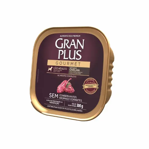 Gran plus gourmet pate perro adulto oveja 300 gr