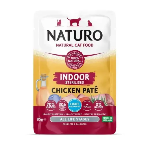 Naturo Paté de Pollo para Gato Esterilizado 85 gr
