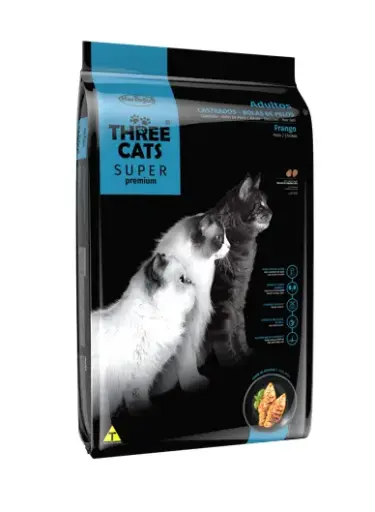 Three cats adulto castrado bolas de pelo 10.1 kg
