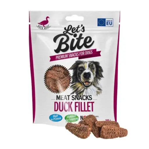 Brit lets bite meat snacks duck fillets 80 gr