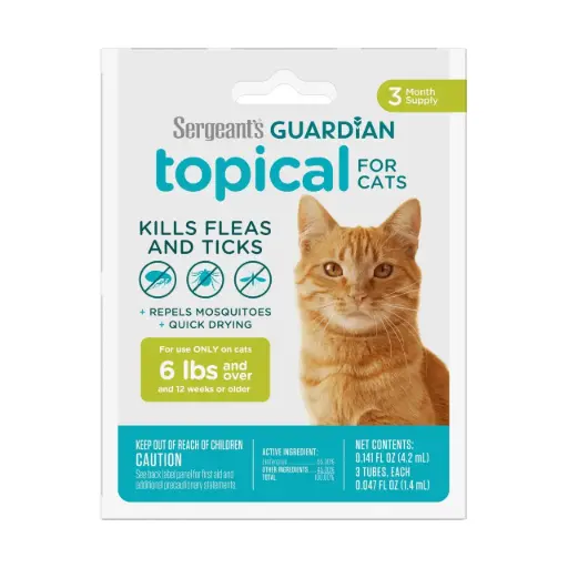 Sergeants guardian topical para gatos x 3 tubos