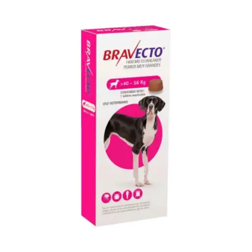 Bravecto 1400mg para perro 40 a 56 kg