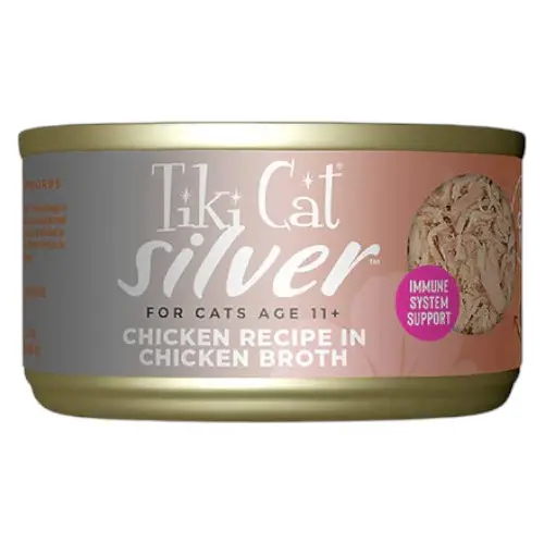 Tiki Cat silver senior chicken recipe in chicken broth 68 gr