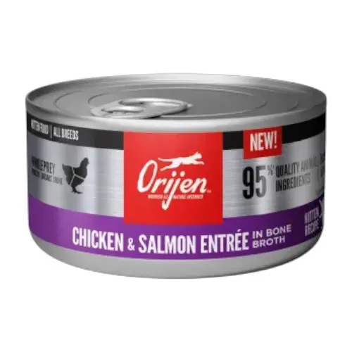 Orijen Cat chicken & salmon entree in bone broth kitten 85 gr