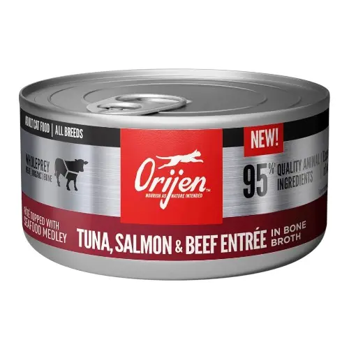 Orijen Cat tuna, salmon & beff entree in bone broth 85 gr