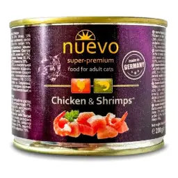 Nuevo gato adulto pollo y camarones