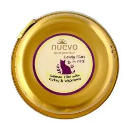 Nuevo gato adulto filete de salmon con pavo y berros 85 gr