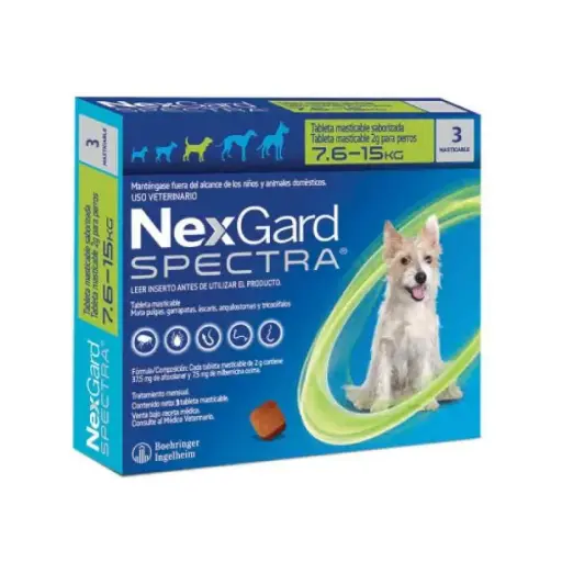 Nexgard Spectra M 3 Tab 7.5 a 15 Kg