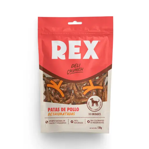 Rex deli crunch patas deshidratadas 10 und