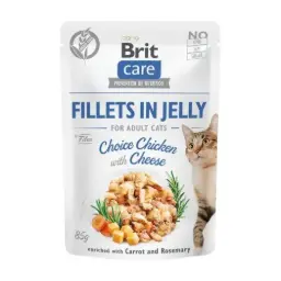 Brit care cat fillets in jelly choice chicken with cheese 85 gr