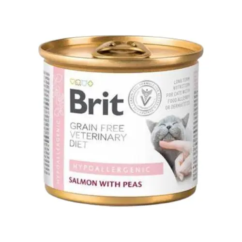 Brit gf vet diets cat hypoallergenic lata 200 gr