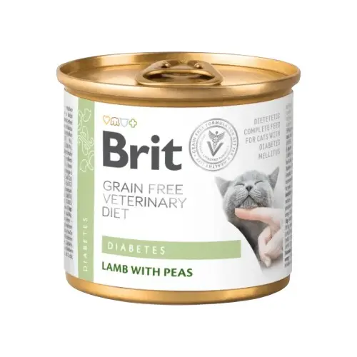 Brit gf vet diets cat diabetes lata 200 gr