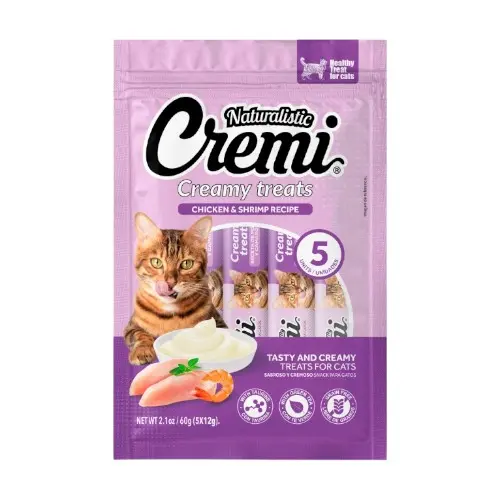 Cremi creamy treats receta de pollo y camarones 60 gr