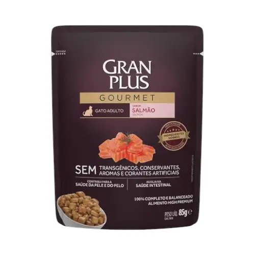 Gran plus gourmet sache gato adulto salmon 85 gr