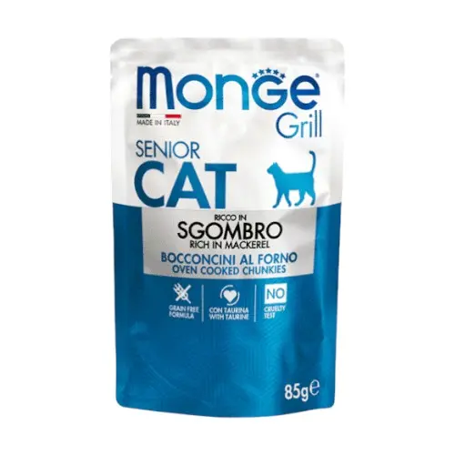 Monge feline grill senior caballa 85 gr