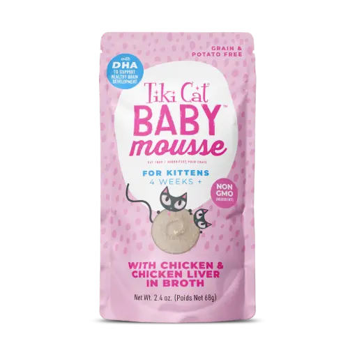 Tiki Cat baby mousse with chicken & chicken in both 68 gr