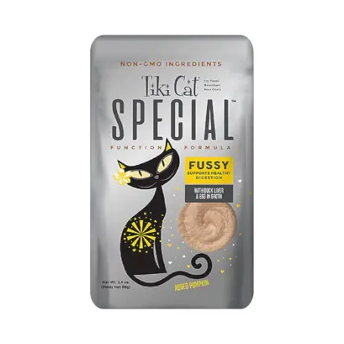 Tiki Cat special fussy duck liver & egg in broth 68 gr 