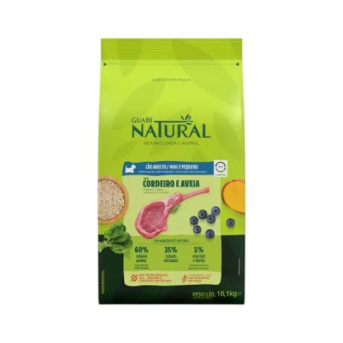 Guabi natural perro adulto mini medio cordero y avena