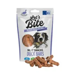 Brit lets bite meat snacks duck bars 80 gr