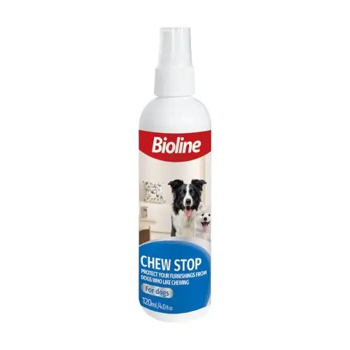 Bioline spray educador anti mordiscos para cachorro x 120 ml