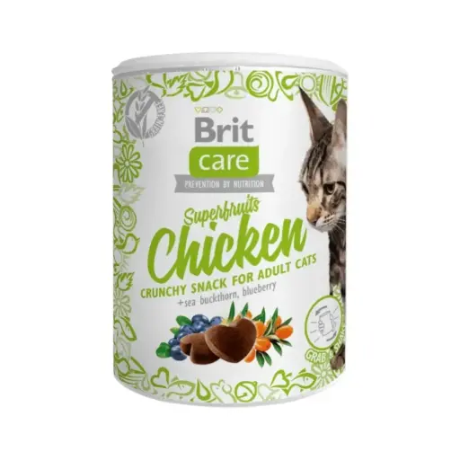 Brit care cat snack superfruits chicken 100 gr