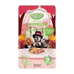 Moochie perro lickable sabor pollo con camaron 60 gr x 4 und